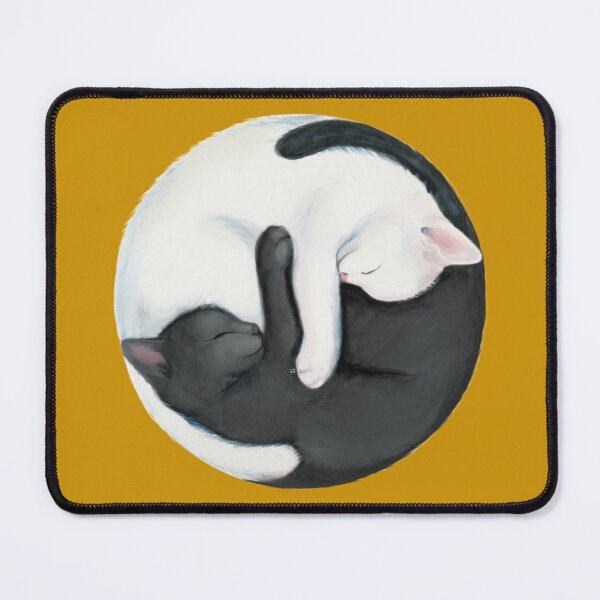 Item preview, Yin Yang Balancing Cats designed and sold by ForBeatt.