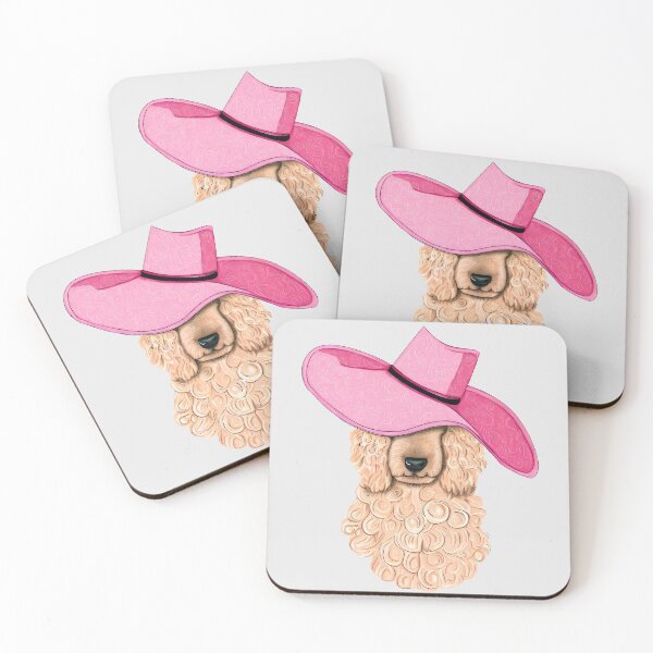Item preview, Elegant Goldendoodle as Hot Pink Cowgirl designed and sold by pocketart2023.