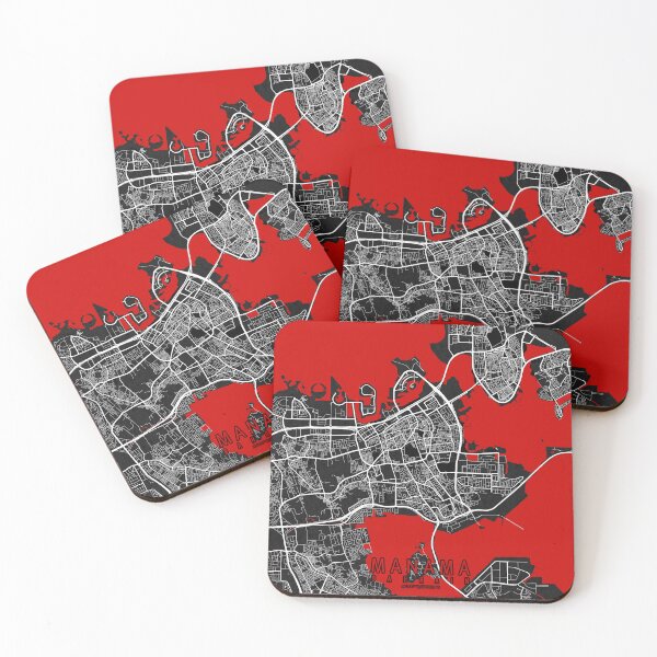 Item preview, Manama City Map of Bahrain - Oriental designed and sold by deMAP.