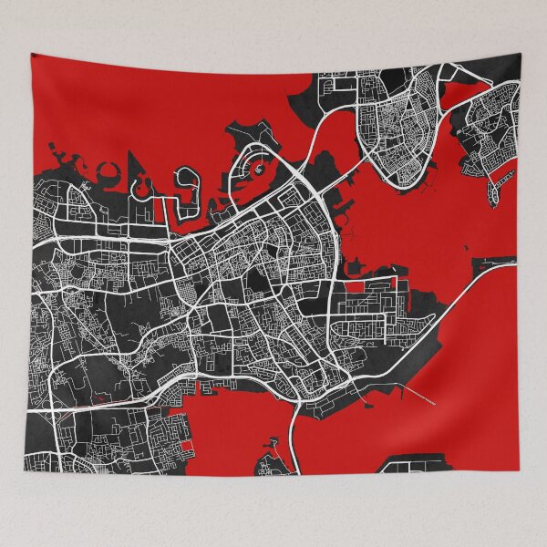 Item preview, Manama City Map of Bahrain - Oriental designed and sold by deMAP.