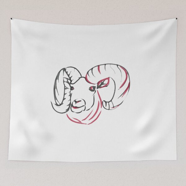 Item preview, goat ram designed and sold by StudioMasha.