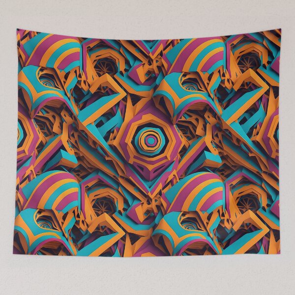 Item preview, Psychedelic Reverie: Fractal Wonders and Extravagant Chromatic Bliss designed and sold by DesignArtEmpire.
