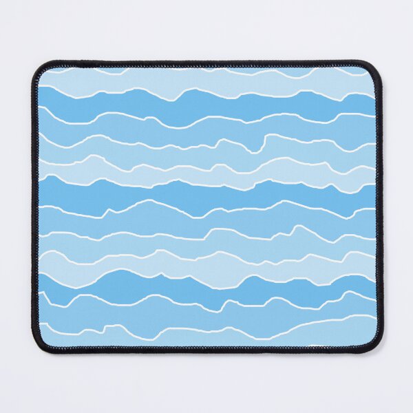 Item preview, Four Shades of Turquoise with White Squiggly Lines designed and sold by ShelleyYlstArt.