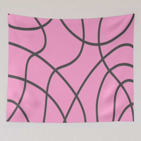 Item preview, Line Art: Grey Lines on Soft Pink designed and sold by DanielleGensler.