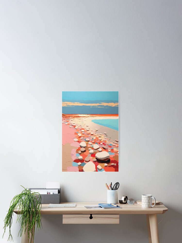 Thumbnail 2 of 3, Poster, Colorful rocks on the beach designed and sold by OchreLight.