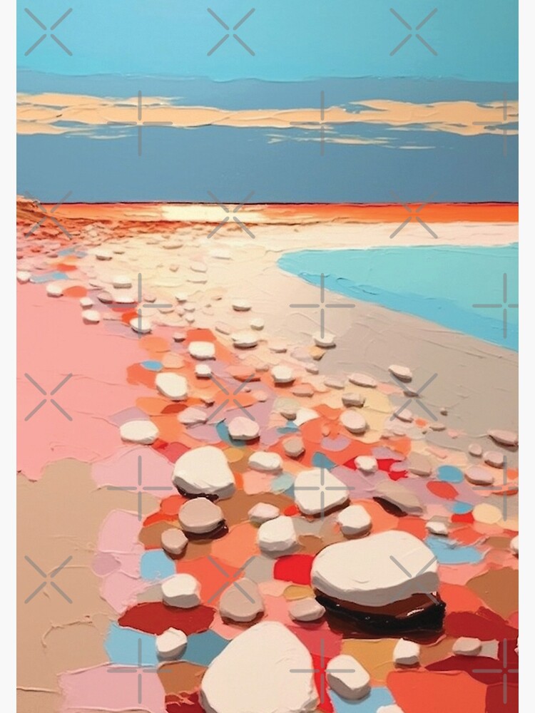 Thumbnail 3 of 3, Poster, Colorful rocks on the beach designed and sold by OchreLight.