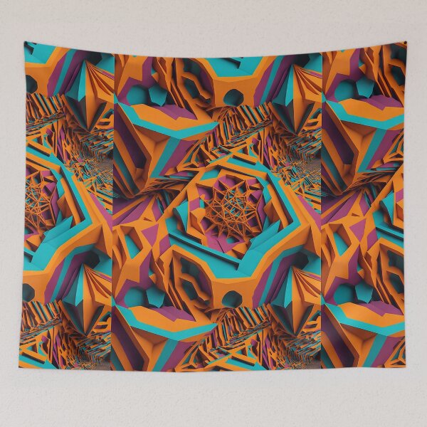 Item preview, Psychedelic Vibrancy: Fractal Intricacies and Extravagant Chromatic Hues designed and sold by DesignArtEmpire.