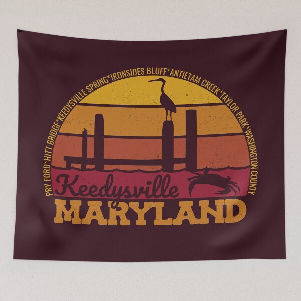 Item preview, Keedysville Maryland Sunset Retro Vintage Local Pride Logo designed and sold by CRHPOD20.