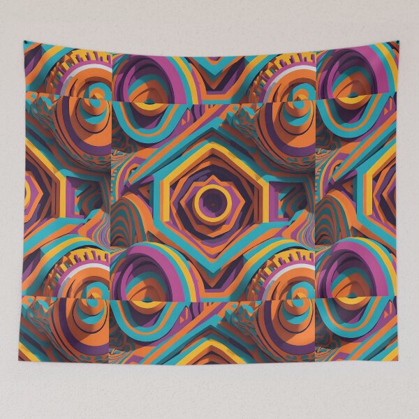 Item preview, Fractal Extravaganza: Psychedelic Sensation with Vibrant Colors Geometry designed and sold by DesignArtEmpire.