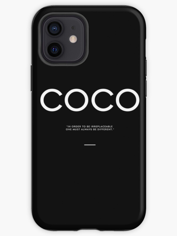 coco chanel irreplaceable quote blk iPhone Case for Sale by