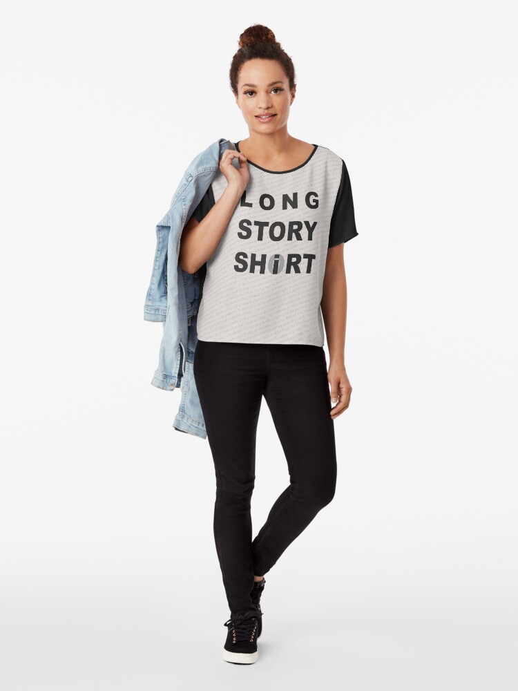 Alternate view of Long Story Short / Shirt Chiffon Top