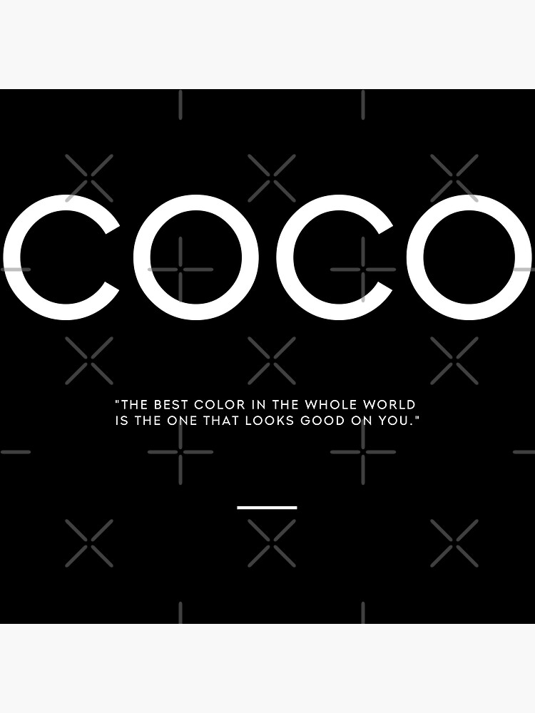 coco chanel color quote blk | Sticker