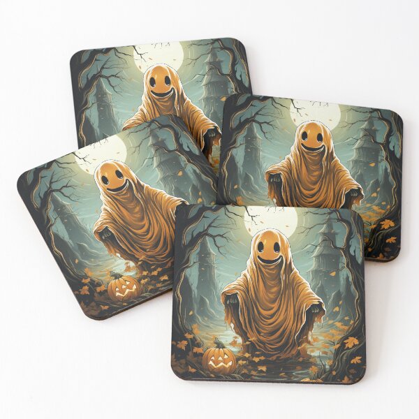 Item preview, Retro Ghost Happy Vintage Creepy Smile Spooky Halloween Novelty Gift designed and sold by NearlyNow.
