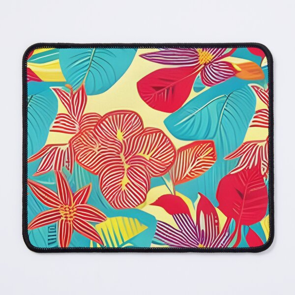 Item preview, Abstract Tropical Garden Pattern on Yellow designed and sold by calibrit.