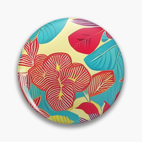 Item preview, Abstract Tropical Garden Pattern on Yellow designed and sold by calibrit.