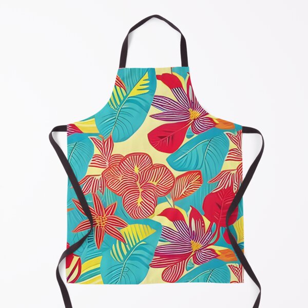 Item preview, Abstract Tropical Garden Pattern on Yellow designed and sold by calibrit.