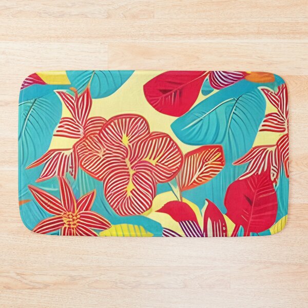 Item preview, Abstract Tropical Garden Pattern on Yellow designed and sold by calibrit.