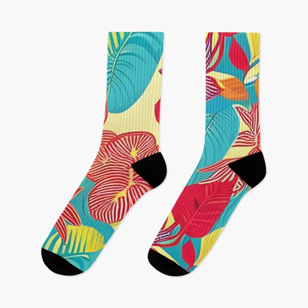 Item preview, Abstract Tropical Garden Pattern on Yellow designed and sold by calibrit.