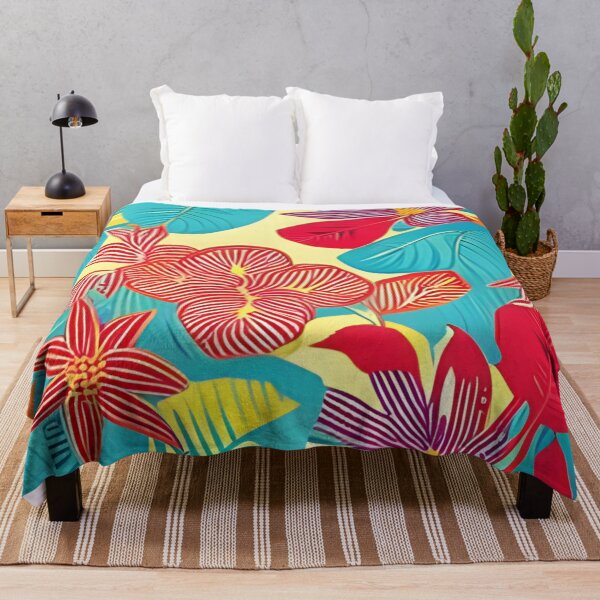 Item preview, Abstract Tropical Garden Pattern on Yellow designed and sold by calibrit.