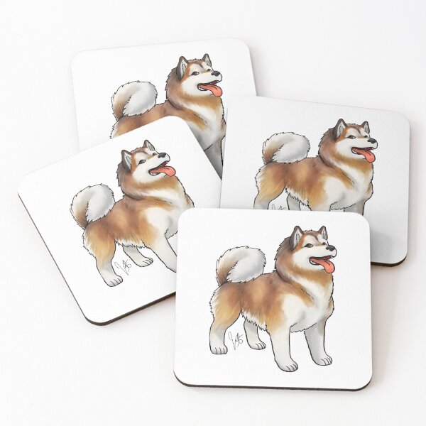 Item preview, Alaskan Malamute - Red and White designed and sold by Jennifer Stolzer.
