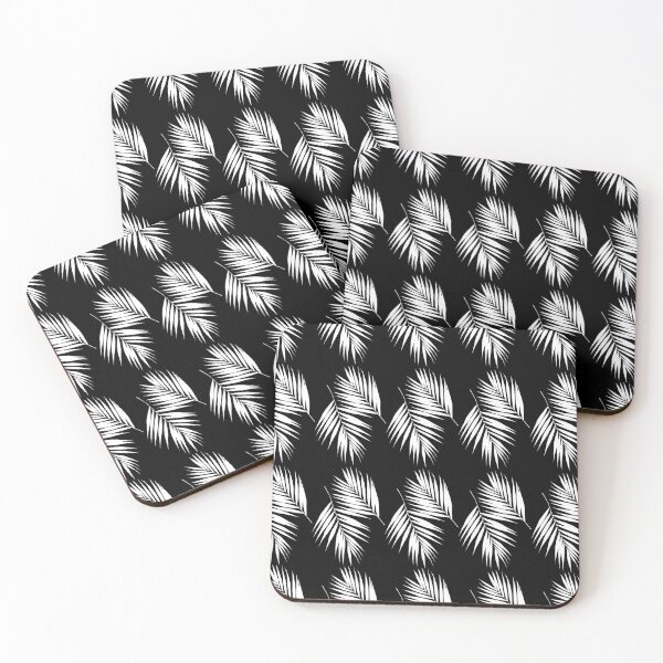 Item preview, Palm Leaves Pattern #9 #White #Black #decor #art designed and sold by Anita's & Bella's Art.