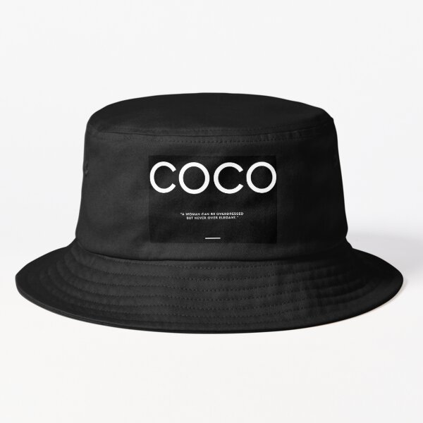coco chanel elegant quote blk Bucket Hat for Sale by THEARTOFQUOTES