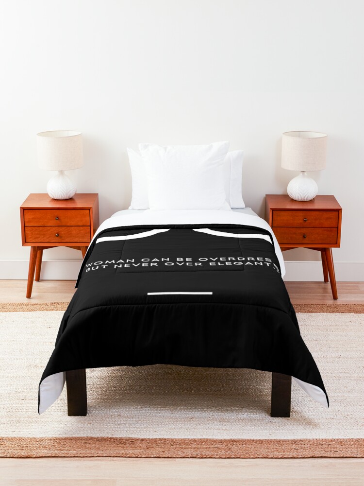 coco chanel elegant quote blk Comforter for Sale by THEARTOFQUOTES