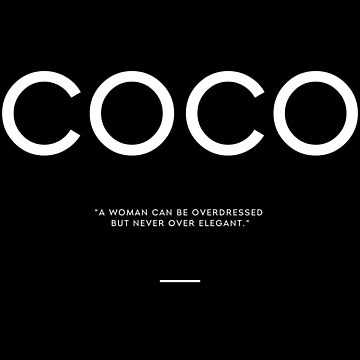 coco chanel elegant quote blk Laptop Sleeve for Sale by THEARTOFQUOTES