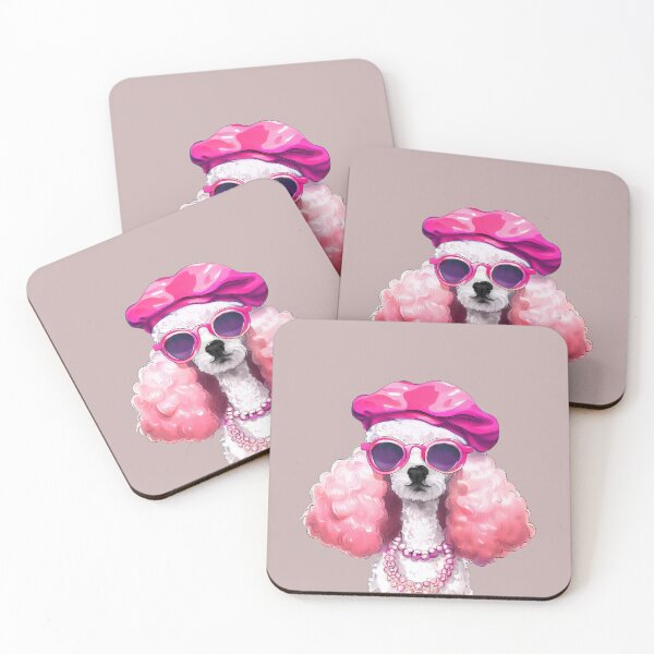 Item preview, Fashionable Hot Pink Poodle designed and sold by pocketart2023.