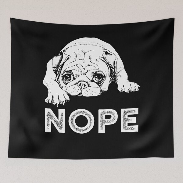 Item preview, Nope Lazy Pug Dog - Funny Pug Shirt Tshirt Tee Gift designed and sold by mrsmitful.