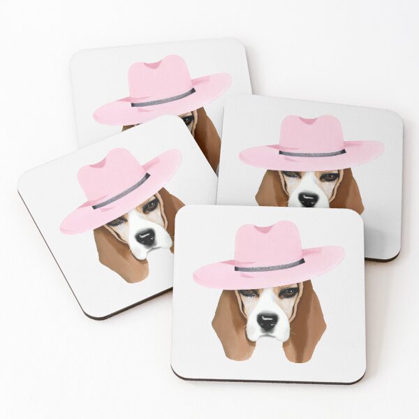 Item preview, Cool Beagle in Hot Pink Cowboy Hat designed and sold by pocketart2023.