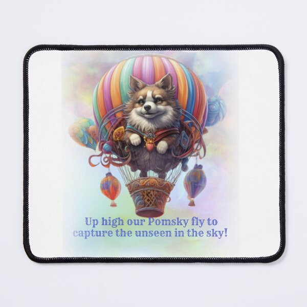 Item preview, Vintage, Retro Pomsky Hot Air Balloon for all Dog Lovers part of our Adventure Collection designed and sold by PomskysRus.