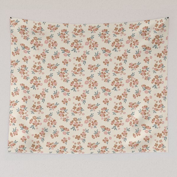 Item preview, Brown Floral Wallpaper designed and sold by Shami23art.