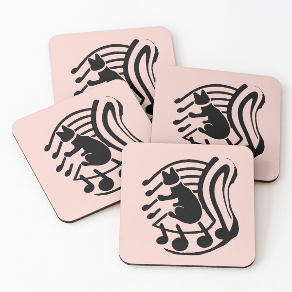Item preview, Symphonic Whiskers: Cat on the Harp - pink designed and sold by Vik-Ink.