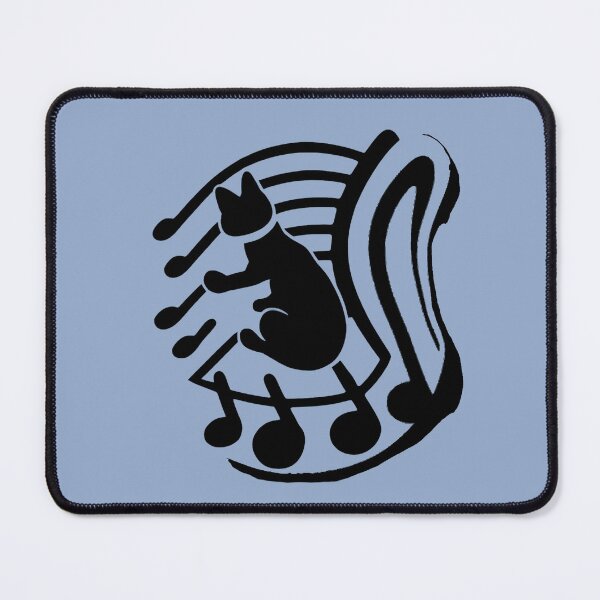 Item preview, Symphonic Whiskers: Cat on the Harp - light blue designed and sold by Vik-Ink.