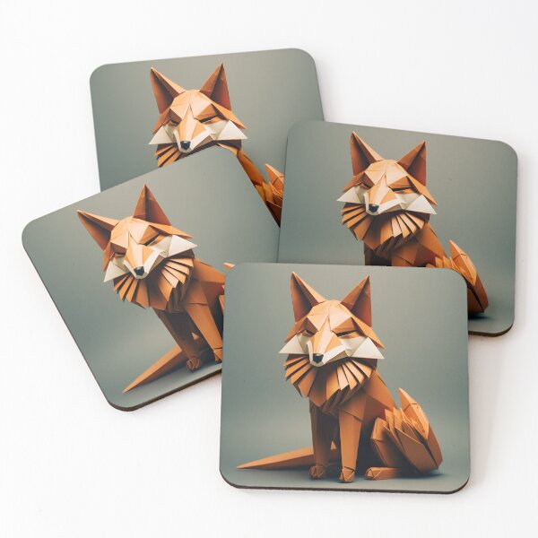 Item preview, origami animal fox designed and sold by boldbrushstroke.