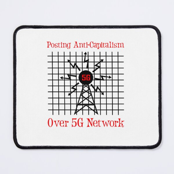 Item preview, Posting anti-capitalism over 5g net work t-shirt designed and sold by gileslashuteus.