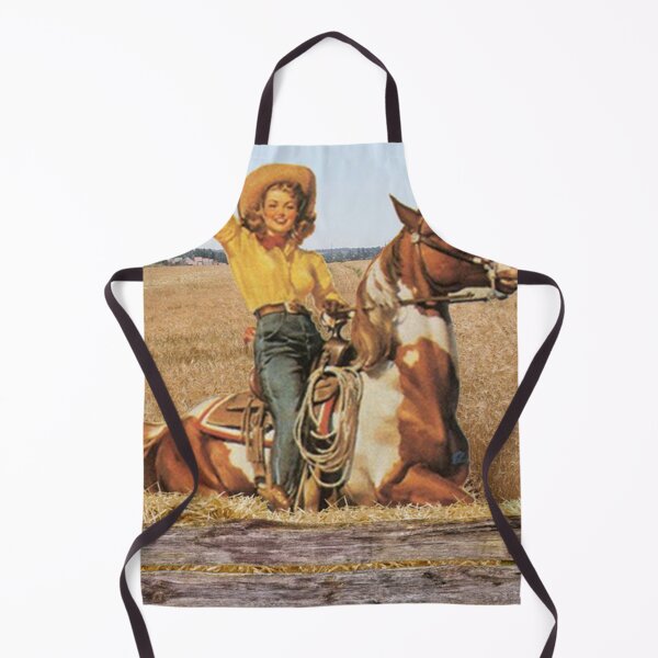 Item preview, Vintage Western Cowgirl On Horse In Hay Field designed and sold by samamullins.