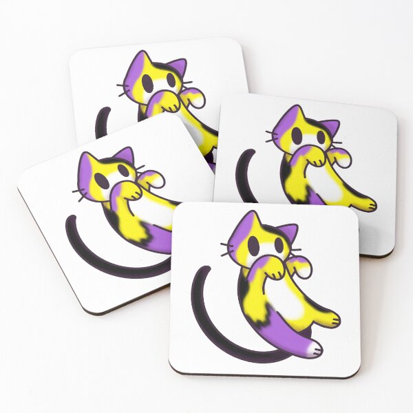 Item preview, gato del orgullo - bandera no binarix designed and sold by kairoscleryam7.