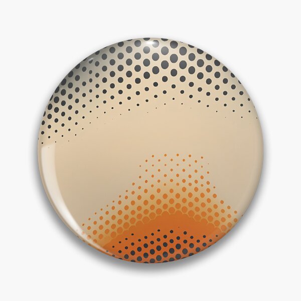 Item preview, Mountain Wave Frequency Pattern 3, vintage muted halftone color sine wave, so sinusoidal, orange, gray, beige, abstract math beauty. designed and sold by FoxRobinRabbit.
