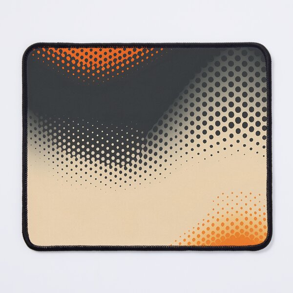 Item preview, Mountain Wave Frequency Pattern 3, vintage muted halftone color sine wave, so sinusoidal, orange, gray, beige, abstract math beauty. designed and sold by FoxRobinRabbit.