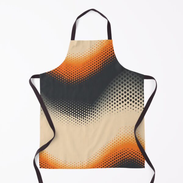 Item preview, Mountain Wave Frequency Pattern 3, vintage muted halftone color sine wave, so sinusoidal, orange, gray, beige, abstract math beauty. designed and sold by FoxRobinRabbit.