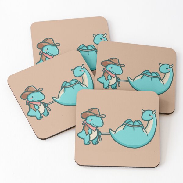 Item preview, Cute cowboy dinosaur caught cow dino designed and sold by hugadino.