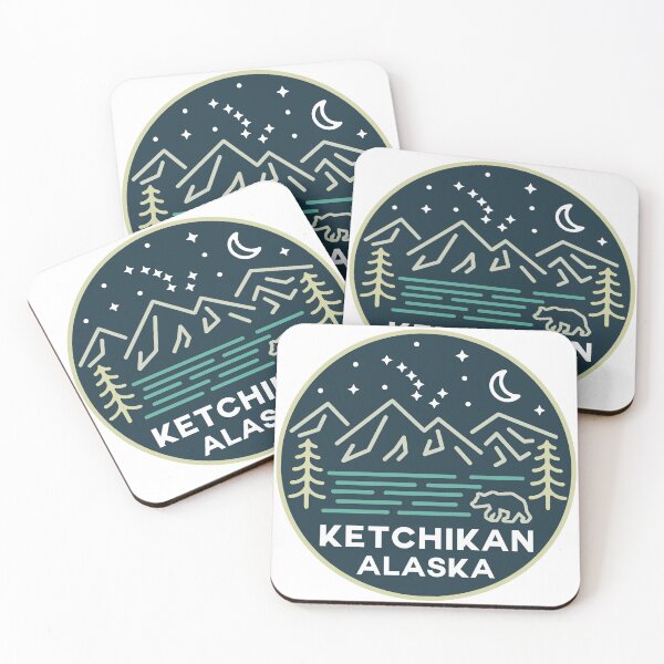 Item preview, Dibujo del cielo nocturno de Ketchikan Alaska designed and sold by VanyaKar.