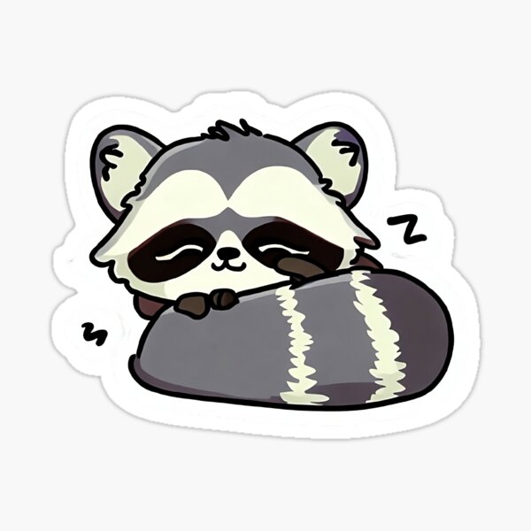 Cute raccoon kawaii cartoon vector characters set. Adorable and funny  smiling animal isolated stickers, patches pack. Anime baby raccoon  sleeping, eating cookies, running emojis on orange background Stock Vector  by ©TheImg 326476420