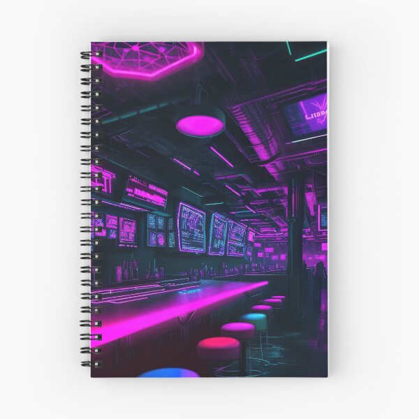 Item preview, Cyberpunk Neon-lit Cafe designed and sold by lofirun.