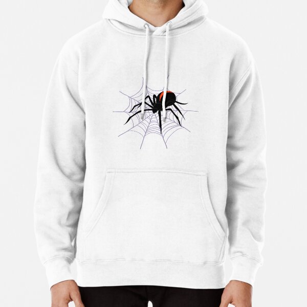 Spider Hoodie Black With Red Spiders -  Israel