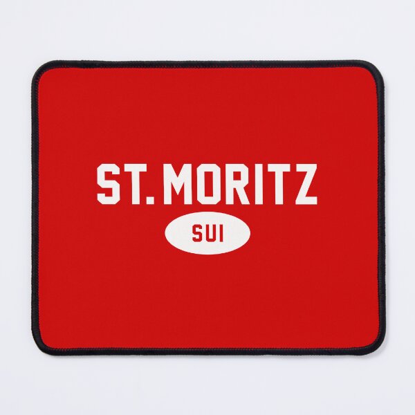 Item preview, St. Moritz SUI / Snow (White) / Red Background designed and sold by PEK1787.