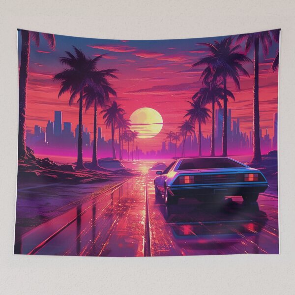 Item preview, Synthwave Sunset Drive Poster designed and sold by jefferymelton.