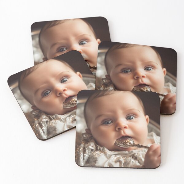 Item preview, Born With A Silver Spoon In One's Mouth - Demitasse designed and sold by visualidioms.
